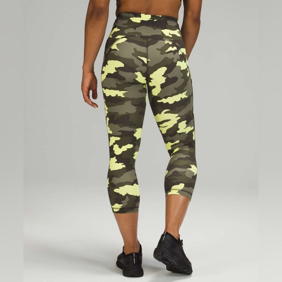 Lululemon Swift Speed High-Rise Crop 21" Heritage 365 Camo Crispin Green Multi - Picture 2 of 10